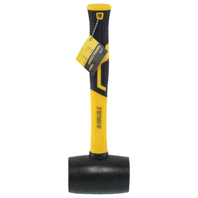 Киянка гумова чорна 450г фібергласова рукоятка SIGMA (4317361)