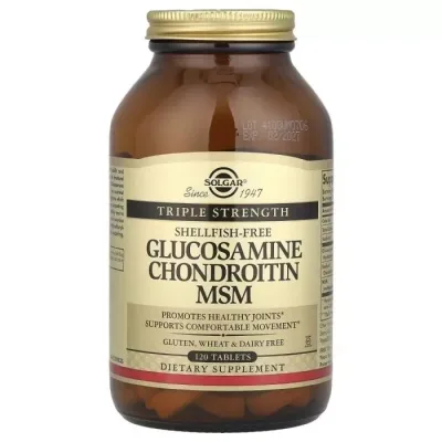 Вітамін Solgar Глюкозамін, Хондроїтин та ЧСЧ, Glucosamine Chondroitin MSM, Triple Strength, (SOL-01319)