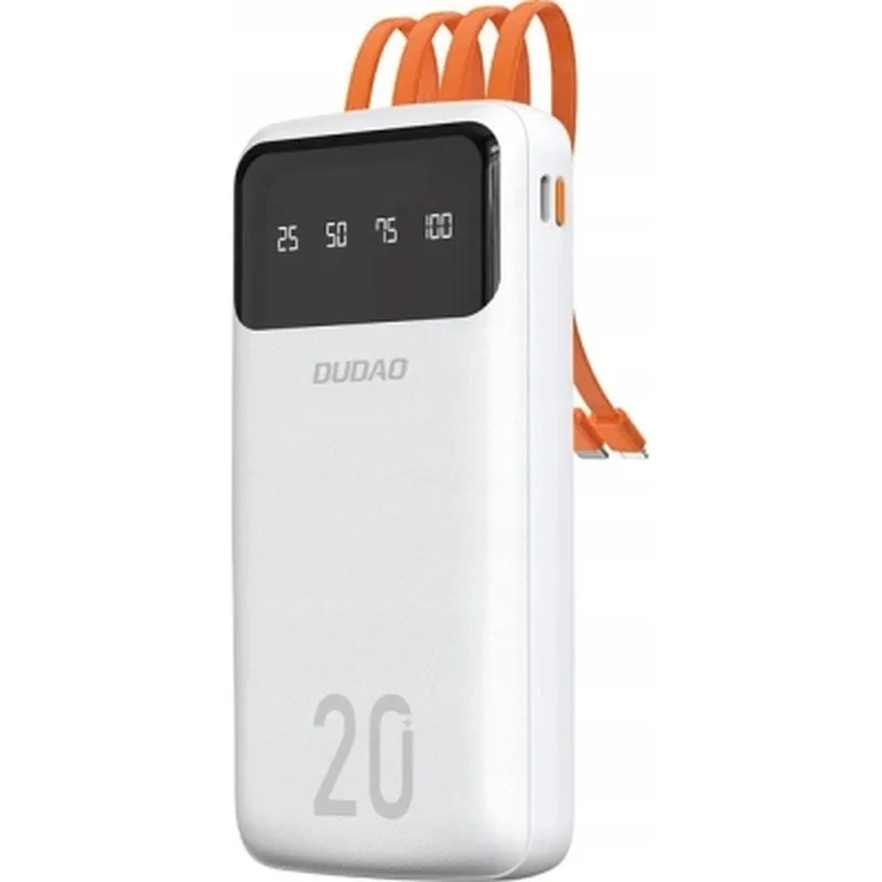 Батарея універсальна Dudao K6Pro+ 20000mAh 10W with USB-C/Lightning/MicroUSB/USB-A cables (6977196682409)