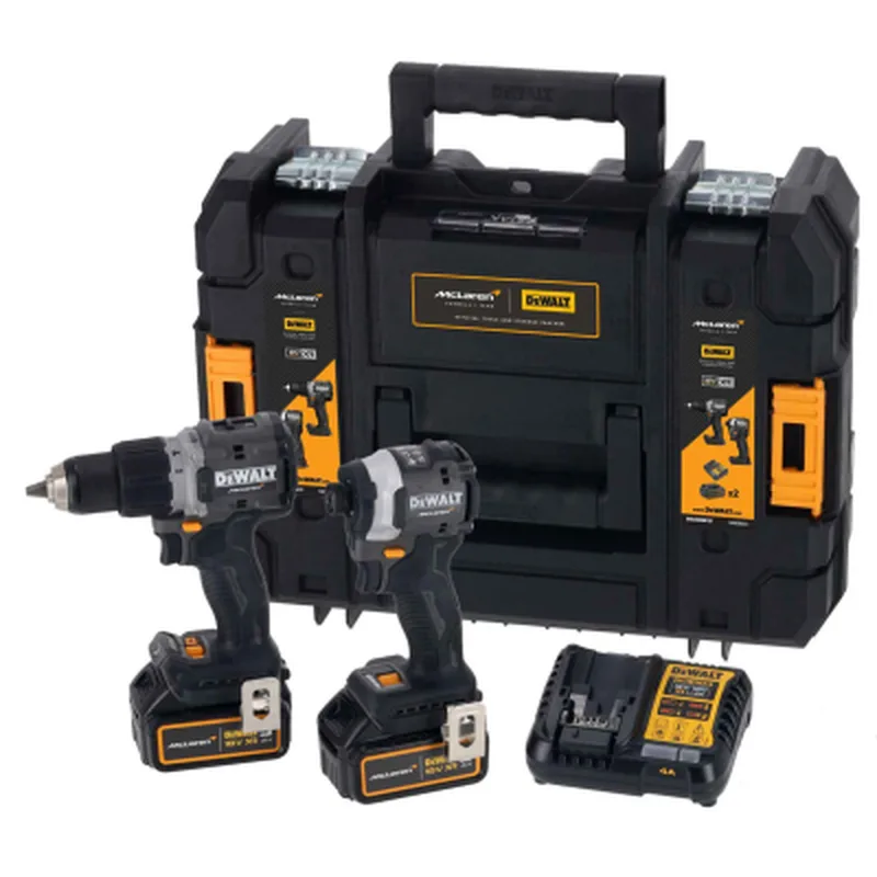 Набір електроіструментів DeWALT McLaren F1, 18V XR Li-lon, 2 шт. кейс, 2 АКБ, ЗП (DCK200MP2T)