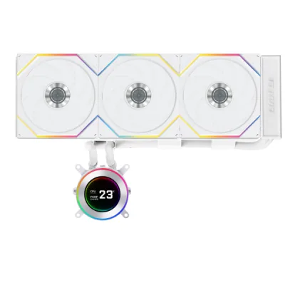 Система рідинного охолодження Lian Li HydroShift II LCD-C 360 FANLESS White (G89.GHS2LCD36W.00)