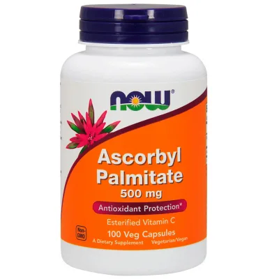 Вітамін Now Foods Аскорбіл Пальмітат, Ascorbyl Palmitate, 500 мг, 100 вегетарі (NOW-00608)