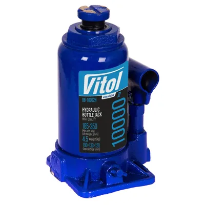 Домкрат Vitol DB-10002H/JX105S, телескопічний, гідравлічний, 10т, min 190мм, max 350мм (DB-10002H)