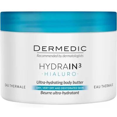 Крем для тіла Dermedic Hydrain3 Hialuro Ultra-Hydrating Body Butter 225 мл (5901643176105)