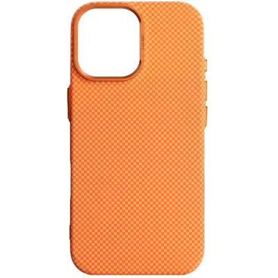 Чохол до мобільного телефона Armorstandart LikeCarbon2 MagCase Apple iPhone 17 Kevlar Orange (ARM88614)
