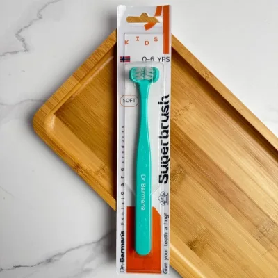 Дитяча зубна щітка Dr. Barman's Superbrush (Dentaco AG), 9603210000, тристороння (від 0-6 років), бірюзова (8.121/6)