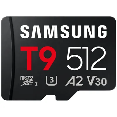 Карта пам'яті Samsung 512GB microSDXC class 10 UHS-I U3 V30 A2 T9 (MB-MH512T/WW)