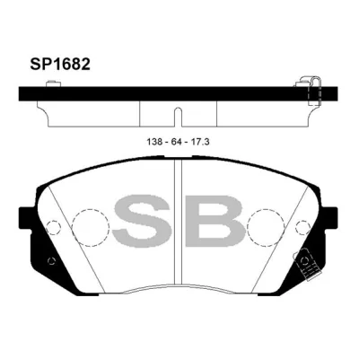 Гальмівні колодки HI-Q SP1682