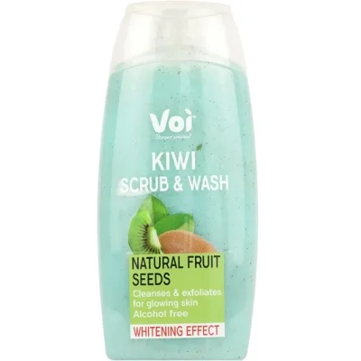 Гель для душу Voi Kiwi Scrub & Wash Natural Fruit Seeds Whitening Effect 400 мл (8681608226126)