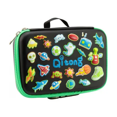 Пенал Cool For School на замку 1 відділення Чорний (QT-5687-Black)
