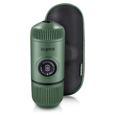 Кавоварка кемпінгова Wacaco Nanopresso з чохлом зелена (WNANOGREEN)
