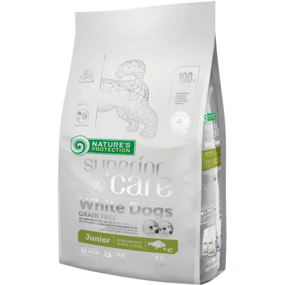 Сухий корм для собак Nature's Protection Superior Care White Dogs Junior Small&Mini Breeds 10 кг (NPSC45830)