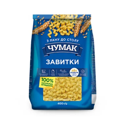 Макарони Чумак Завитки 400 г (4823096000794)