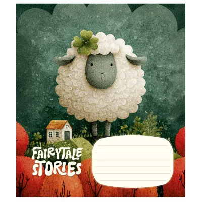 Зошит Школярик Fairytale Stories 12 аркушів клітинка (012-3755K) (упаковка 30 шт)