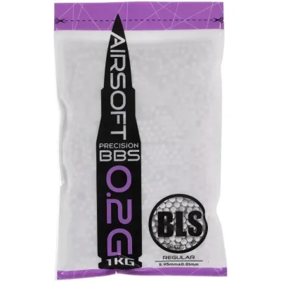 Страйкбольні кульки BLS Precision White 6 мм 0,2 г 1 кг (1928.00.00)
