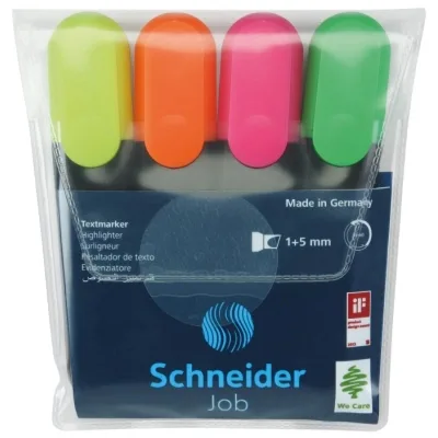 Набір маркерів Schneider JOB текстових 150, 4 кольори в блістері (S1500**)