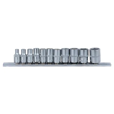 Набір насадок шестигранних 1/4" на планці 11шт CrV SIGMA (6003401)