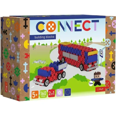Конструктор Trefl Connect 2 в 1, 160 деталей (5900511619737)