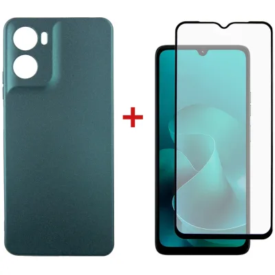 Чохол до мобільного телефона Dengos Motorola G06 Soft+glass Green (DG-KM-180)