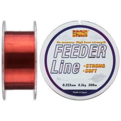Волосінь Brain Feeder 300 m 0,223 mm #1.7, 4.3 kg, 9.5 lb, ц.: copper (1858.70.03)