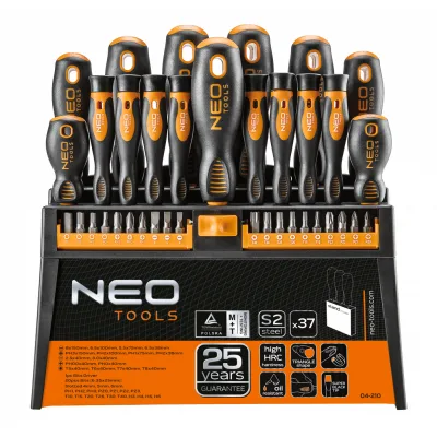 Набір інструментів Neo Tools викруток та насадок 37 шт. (04-210)