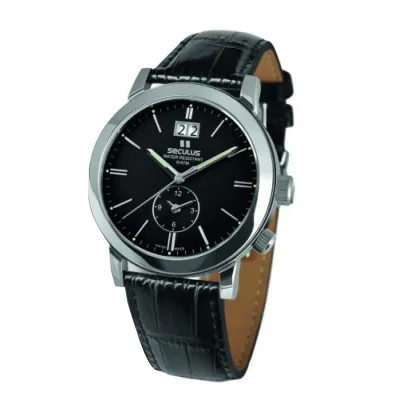 Наручний годинник Seculus 9537.1.620 black, ss, black leather