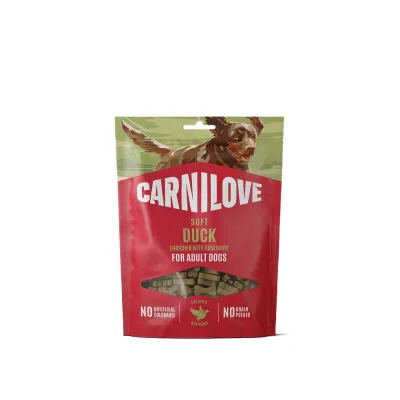 Ласощі для собак Carnilove Soft Snack Duck with Rosemary 200 г (8595602582648)