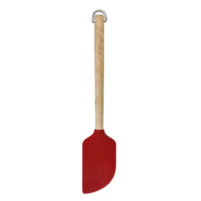 Лопатка кухонна KitchenAid Coreline для тіста, 31,8 см, береза, червоний (KQR731OHERE)