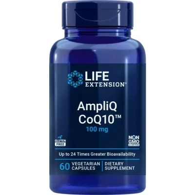 Вітамінно-мінеральний комплекс Life Extension Коензим Q10, 100 мг, AmpliQ CoQ10, 60 вегетаріанських капсул (LEX25546)