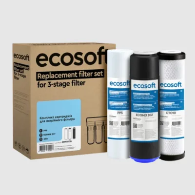Картридж для фільтра глечика Ecosoft Комплект картриджів Ecosoft 1-2-3 для тристадійних фільтрів (CMV3ECO)