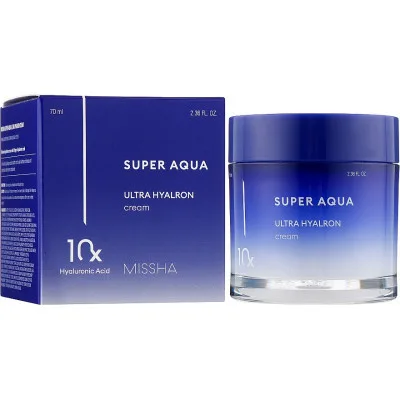 Крем для обличчя Missha Super Aqua Ultra Hyalron Cream Зволожувальний 70 мл (8809747928699)