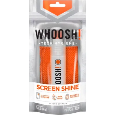 Спрей для очищення Whoosh! Screen Shine GO XL 100ml, microfiber 14x14cm (1FG100ENFR/1FG100XLENFR)