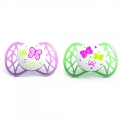 Пустушка Nuvita Air симметрическая 0м+ 2шт. для девочки (NV7061Girl)