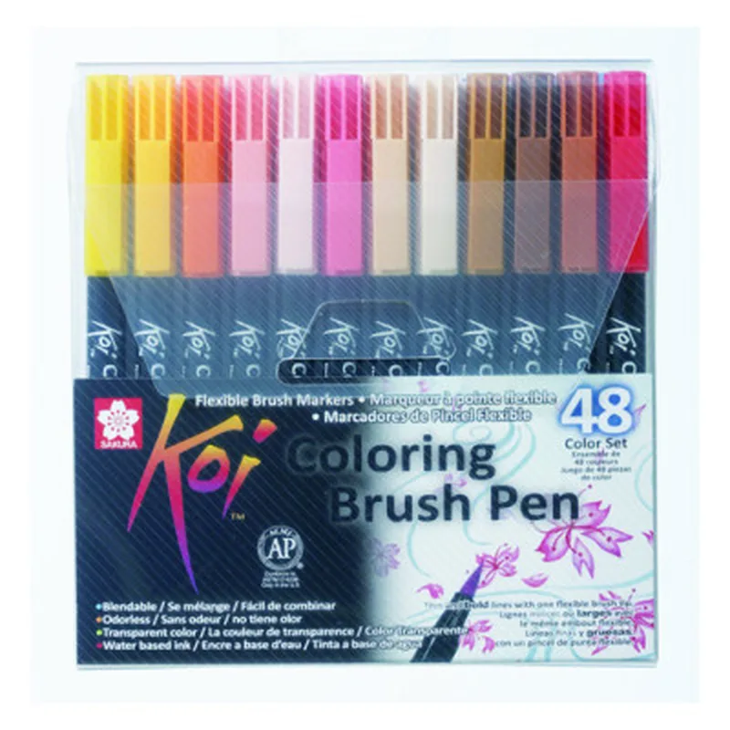 Художній маркер KOI набір Coloring Brush Pen, 48 кольорів (084511391796)
