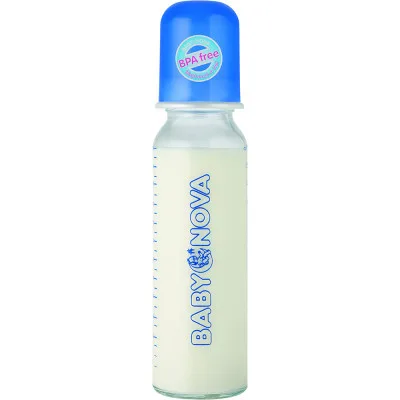 Пляшечка для годування Baby-Nova скляна 250 мл (3960300)