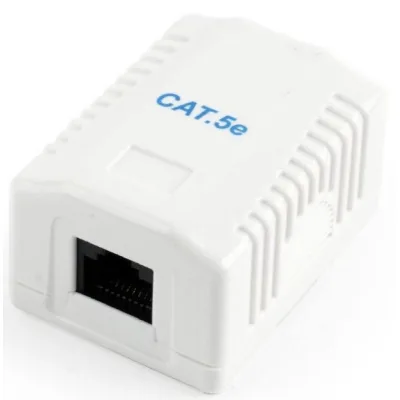 Комп'ютерна розетка Cablexpert RJ45x1 UTP, cat.5e (NCAC-1U5E-01)