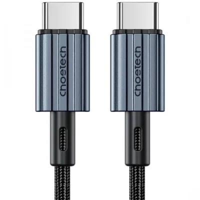 Дата кабель USB-C to USB-C 1.2m 60W braided black Choetech (XCC-1014)