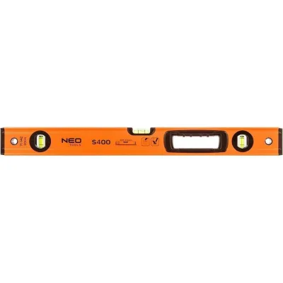 Рівень Neo Tools S 400 алюмінієвий, 60 см, 3 капсули, 1 отвір для рук (71-142)