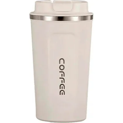 Термокружка Merlion MugCoffe 500 мл з відкидною кришкою, біла (MugCoffe-500White)