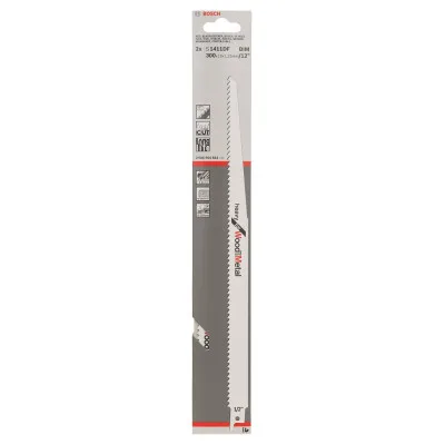 Полотно Bosch по дереву та металу, S 1411 DF, 6TPI, 2шт (2.608.654.834)