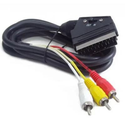Кабель мультимедійний SCART M to 3xRCA M 1.8m Cablexpert (CCV-519-001)