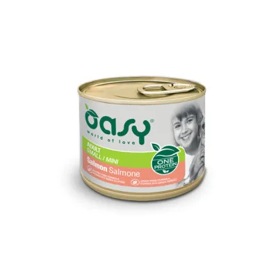 Консерви для собак OASY One Animal Protein ADULT Small/Mini з лососем 200 г (8053017344386)