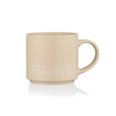 Чашка ARDESTO Believe, 420мл, кераміка, жовтий (AR3043Y)