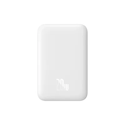 Батарея універсальна Baseus Airpow 6000mAh 20W Mag White (P10022807213-00)