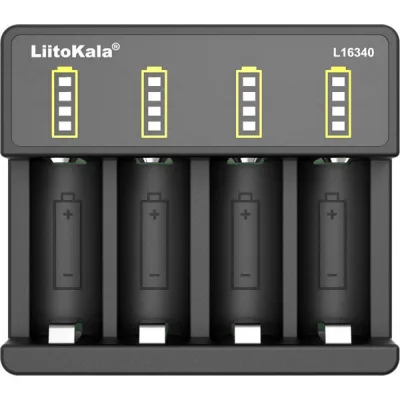 Зарядний пристрій для акумуляторів Liitokala 4 Slots, Li-ion, 16340, CR123A (Lii-L16340)