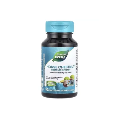 Вітамін Nature's Way Кінський каштан, преміум екстракт, 250 мг, Horse Chestnut, Premium Extr (NWY-62000)