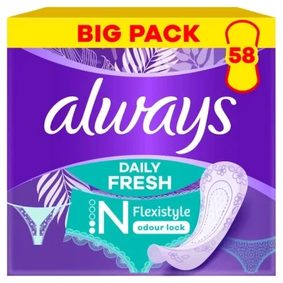 Щоденні прокладки Always Daily Fresh Normal Flexistyle 58 шт. (8700216461757)