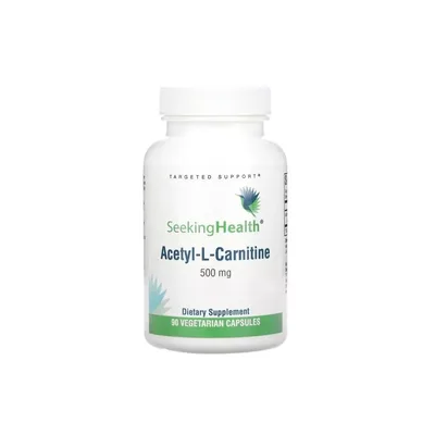 Амінокислота Seeking Health Ацетил-L-Карнітін, 500 мг, Acetyl-L-Carnitine, 90 вегетаріанських кан. (SKH-52008)
