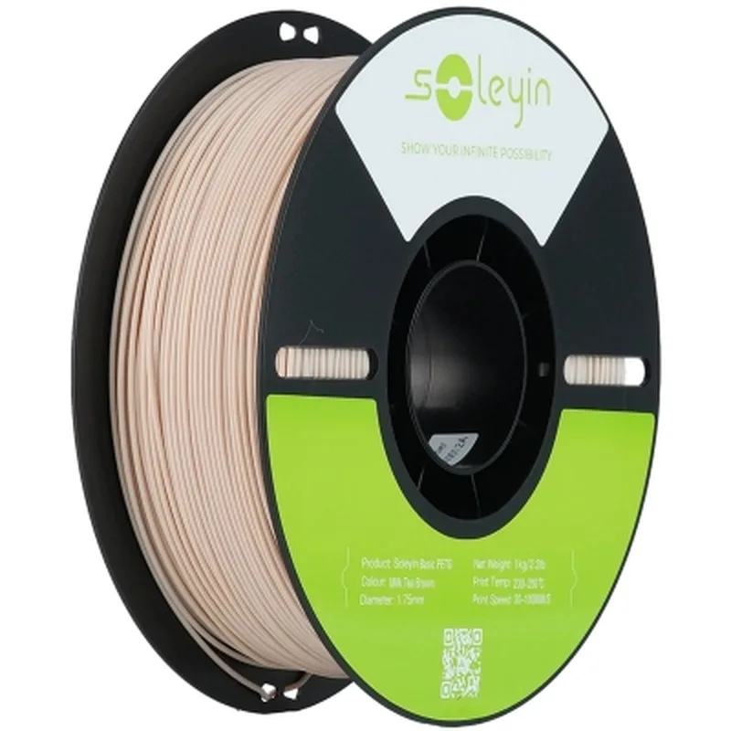Пластик для 3D-принтера Creality Soleyin PETG 1.75мм, 1кг, brown milk tea (3301030165)