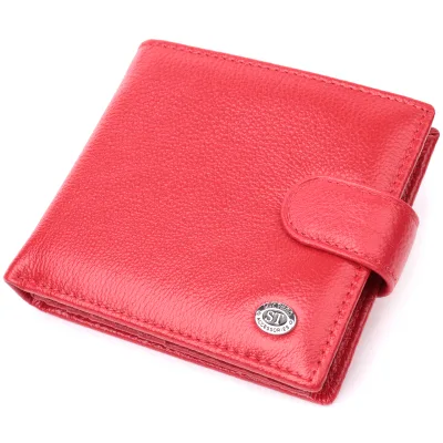 Гаманець ST Leather З натуральної шкіри Червоний (22555)